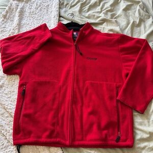 Chaps Vibrant Red Fleece Jacket XL